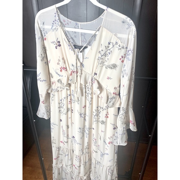 100% SILK‼️ RACHEL ZOE Floral Maxi Dress, Size 6 - Picture 8 of 9